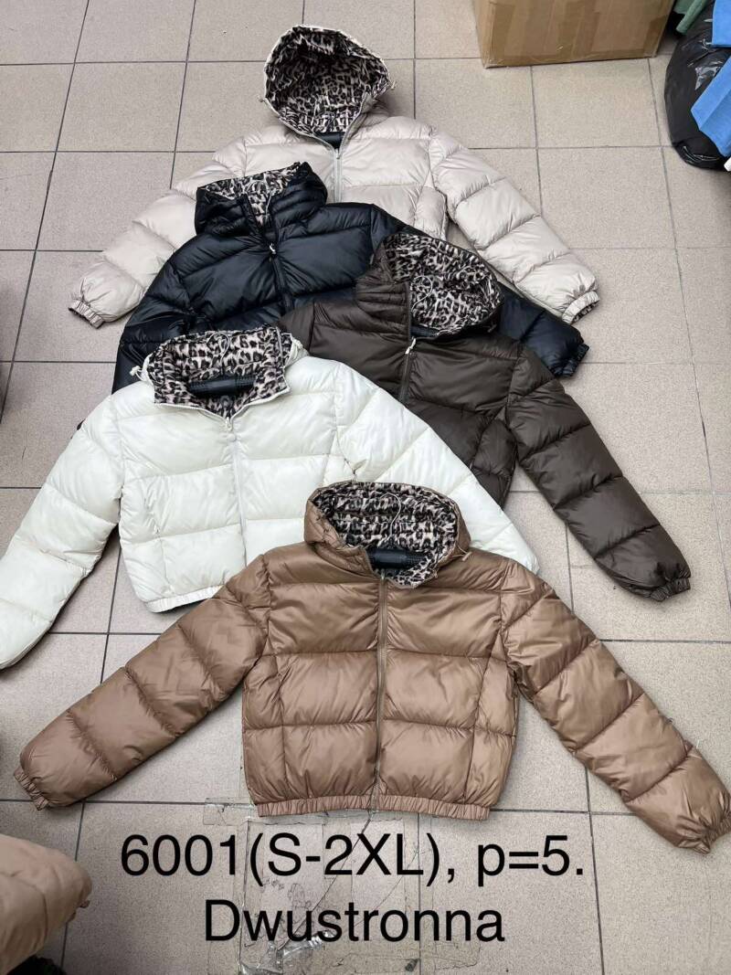 Kurtki damskie zimowe Roz S-2XL, 1 Kolor Paczka 5 szt